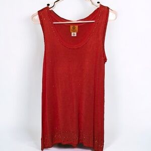 Ruby road shell, sleeveless, orange. SP